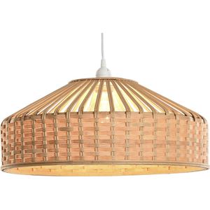 Plafondlamp DKD Home Decor 47 x 47 x 20 cm Bruin Rotan 50 W