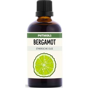 Puturals Bergamot Olie 100% Biologisch - 100ml - Puur en Vegan - Bergamot Etherische Olie voor Huid, Haar en Aromatherapie