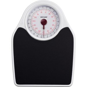 Weegschaal - Personenweegschaal Mechanische Badkamerweegschaal in Doktersstijl - Fitnessweegschaal - Maximale Capaciteit 150 kg - Wijzerplaat met Volledig Zicht - Nauwkeurige Weging in kg en lbs - Zilver Zwart