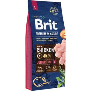 Brit Premium by Nature hondenvoer Junior L 15 kg - Hond