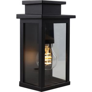 Olucia Jesca - Moderne Buiten wandlamp - Aluminium/Glas - Zwart