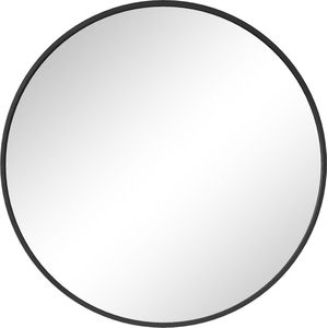 Badplaats Spiegel Concave 80 x 80 cm - Zwart - Badkamer Spiegel Rond
