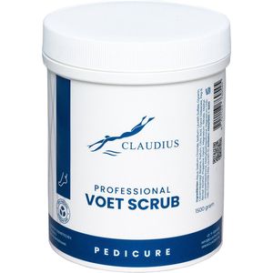 Professional Voetscrub 1500 gram – 100% natuurlijke milde scrub korrel – voedende voetenscrub in hygiënische pot
