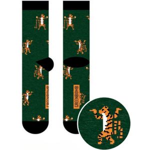 GreenBomb - sokken animal dancing tiger - groen - tijgers