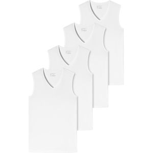 Schiesser Heren Tank Top / Onderhemd met V-hals 4er-Pack - 95/5 - Organic Cotton