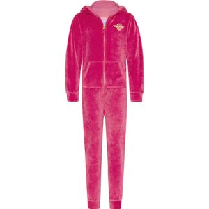 Wick Wings - Velvet Onesie - Raspberry kleur - Maat 110-116
