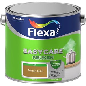Flexa - Easycare Keuken Muurverf - Tuscan Gold - Kleur van het jaar 2025 - Mengverf - 2.5 Liter