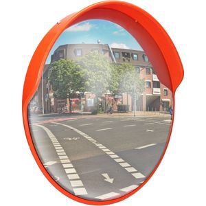 Verkeersspiegel Ø 30 cm met draaibare beugel Rood