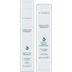 L'ANZA Healing Strength Shampoo & Conditioner Duo Set - 300+250ml