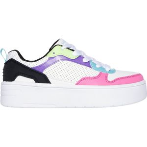 Skechers Court High - Classic Crush Unisex Sneakers - Wit/Zwart/Multicolour - Maat 27,5