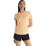 New Balance Jacquard Slim T-shirt Met Korte Mouwen Roze S Vrouw