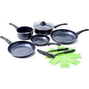 GreenChef Soft Grip Pannenset - 10-Delig - Keramisch - Inductie