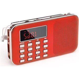 Draagbare mini radio AM-FM met TF Card en USB aansluiting 1200mAh batterij. Zakelijke en zenders [alleen automatisch].