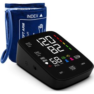 VasQura Bloeddrukmeter P2 - Klinisch Gevalideerd - 2025 - Onregelmatige Hartslag - Bloeddrukmeter Bovenarm - WHO Meter - Manchet: 22-42 cm