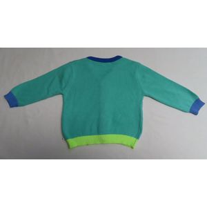 gilet - Unie - Fijn gebreid - Groen , blauw , geel - 2 jaar 92