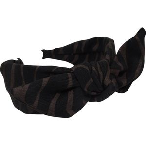 Jessidress® Diademen Elegante Hoofdband Grote Haar Diadeem Dames Haarband met Zebraprint - Zwart
