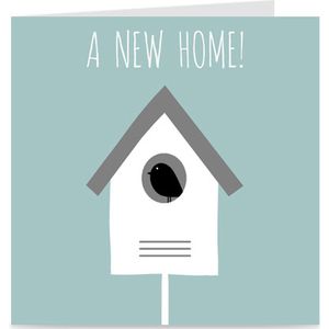 A NEW HOME | kaart / wenskaart met envelop | verhuizing / nieuwe woning / nieuw huis / verhuisd