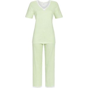Gestipte groene pyjama katoen
