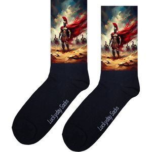 Romein - Verjaardag cadeau - Grappige sokken - Print sokken - Leuke sokken voor heren en dames - Moederdag - Vaderdag - Cadeau voor hem en haar - Kerstcadeau - Vrolijke sokken - Gevecht - Valentijns cadeau - Sokken waar je vrolijk van wordt - 37-44