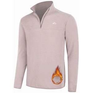 Heren fleece golfpullover met lange mouwen en halve rits - ademend en lichtgewicht sweatshirt