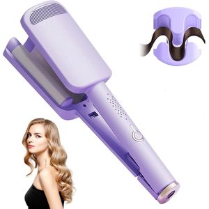Ynkkvre -Franse Golf Krultang 32mm – Welleneisen met Instelbare Temperatuur, Keramische Haarstyler voor Zachte Grote Krullen