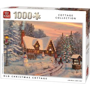King Puzzel 1000 Stukjes (68 x 49 cm) - Winter Cottage  - Legpuzzel Kerst