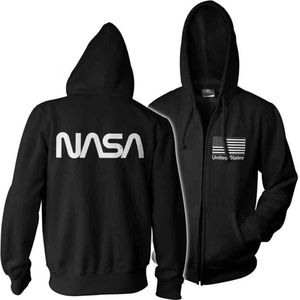 NASA Vest met capuchon -XL- Black Flag Zwart