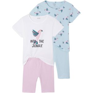 Vertbaudet - Set van 2 Pyjama's - Meisjes - Katoen - Korte Broekjes