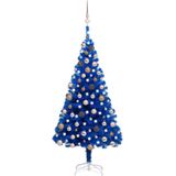 The Living Store Kunstkerstboom Blue - 150 cm - met LED-verlichting