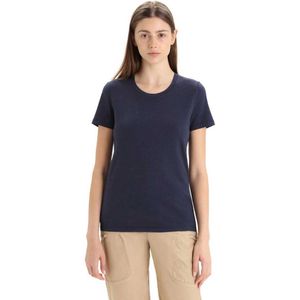 Icebreaker - Natural Blend Central Classic - Korte Mouw T-shirt - Midnight Navy