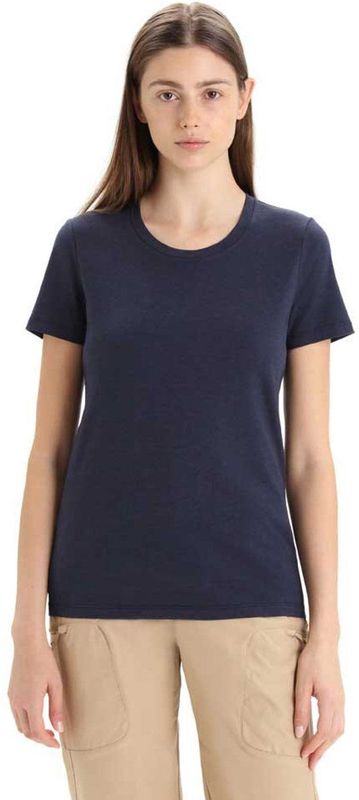 Icebreaker - Natural Blend Central Classic - Korte Mouw T-shirt - Midnight Navy
