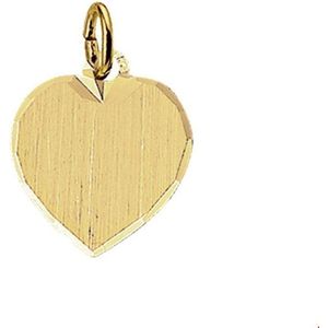 Trendjuwelier huiscollectie 4008403 Gouden graveerplaat hartvormig