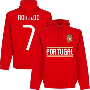 Portugal 2018 Ronaldo 7 Team Hoodie - Rood - Kinderen - 92