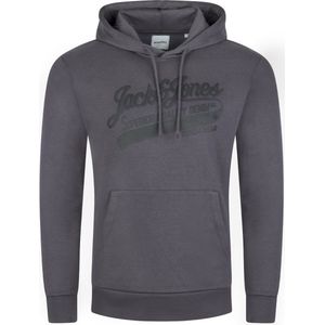 Jack & Jones Heren trui JJEADRIAN regular fit Grijs XXL Volwassenen Hoodie Capuchon Sweatshirt
