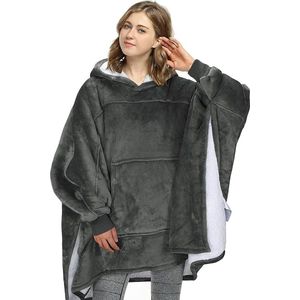 Hoodiedeken, Sherpa Extra Grote Fleecehoodie, / ochtendjas, Comfort Badjas voor dames en heren, wollig, Winter deken - Fleece dekentje - Hoodie Blanket