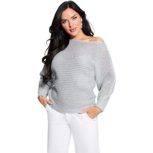 Vrouwelijke off-shoulder sweatshirt Guess Poa Metallic
