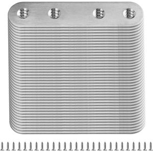40 stuks roestvrij staal platte connectoren 80 x 17 mm - verbindingsplaat houten connectoren - verzinkt metaal platte connector met perforaties