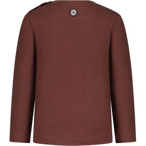 B.Nosy - Jongens shirt - Hazel brown - Maat 74