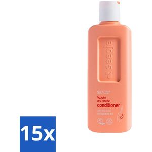 15 x Seepje - Conditioner - Hydrate & Nourish - Verzorgt en Voedt het Haar - 300 ml - Conditioner Voor Beschadigd Haar - Conditioner Met Shea Boter - Conditioner Met Hyaluronzuur - Duurzame Conditioner