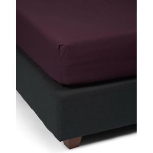 ESSENZA Premium Percale Hoeslaken Burgundy - 100x200