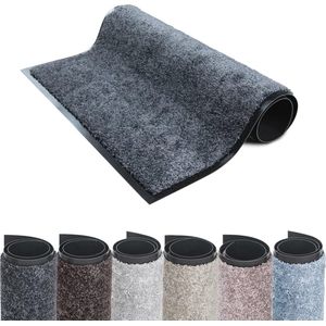 Droogloopmat Grijs 90x150 cm - Antislip Deurmat Voor Binnen - Waterabsorberend