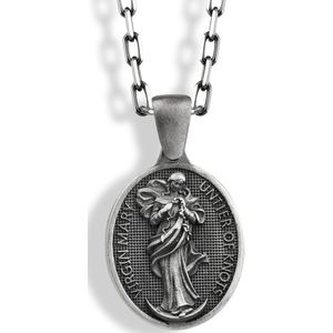 Mother Mary Untier of Knots religieuze ketting voor statement Oxidized 30 inches