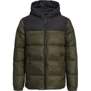 JACK&JONES JUNIOR JJETOBY PUFFER HOOD SN JNR Jongens Jas - Maat 128