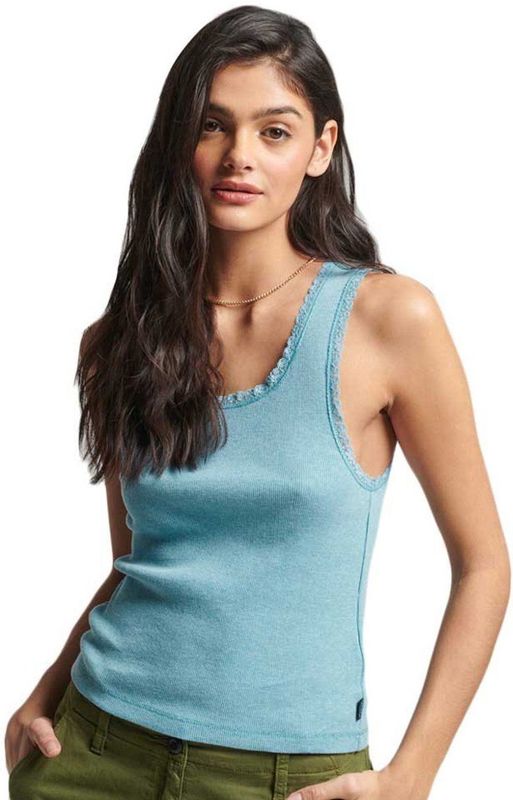 Superdry - Athletic Essentials - Hemdtopje - Dames - Mouwloos - Kanten Rand