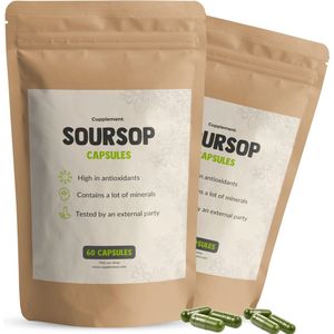 Cupplement Soursop Extract 500mg Combideal 2x 60 Capsules - Zuurzak, Graviola of Guanabana – Weerstand