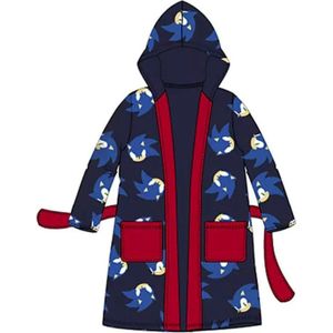 Sonic the Hedgehog badjas coral fleece blauw maat 104