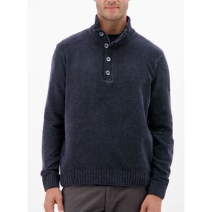 Lerros - Chenille-pullover - Classic Navy - Met Troyer-kraag
