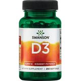 Swanson - Vitamine D3 5000 IE - 250 Softgels