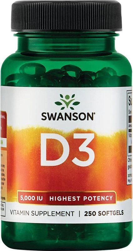 Swanson - Vitamine D3 5000 IE - 250 Softgels