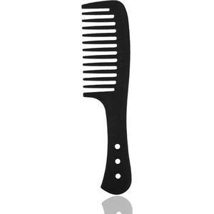 Cabantis Krullenkam met Handvat-Styling Tool-Wide Tooth Comb-KapperKam-Zwart